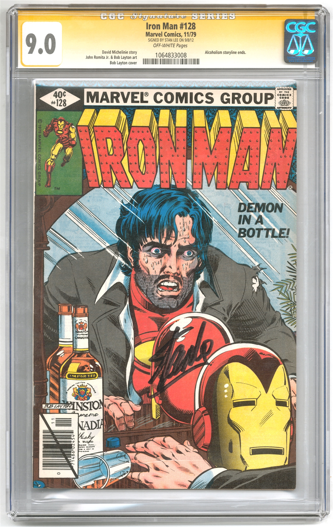 Iron Man #128 CGC Signature Series (Stan Lee) 9.0 (OW) *1064833008 ...