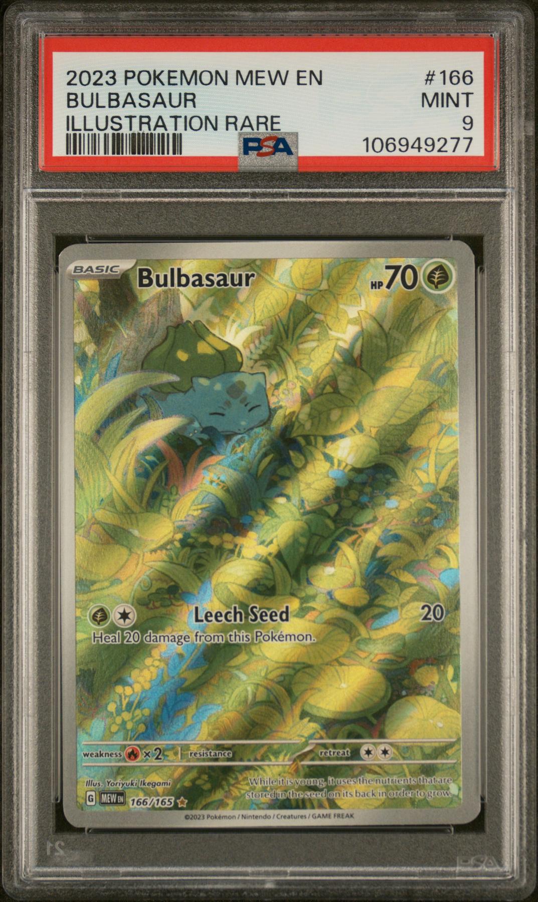 2023 Pokemon Mew En-151 166 Bulbasaur Illustration Rare - PSA 9 | Ozzie Collectables