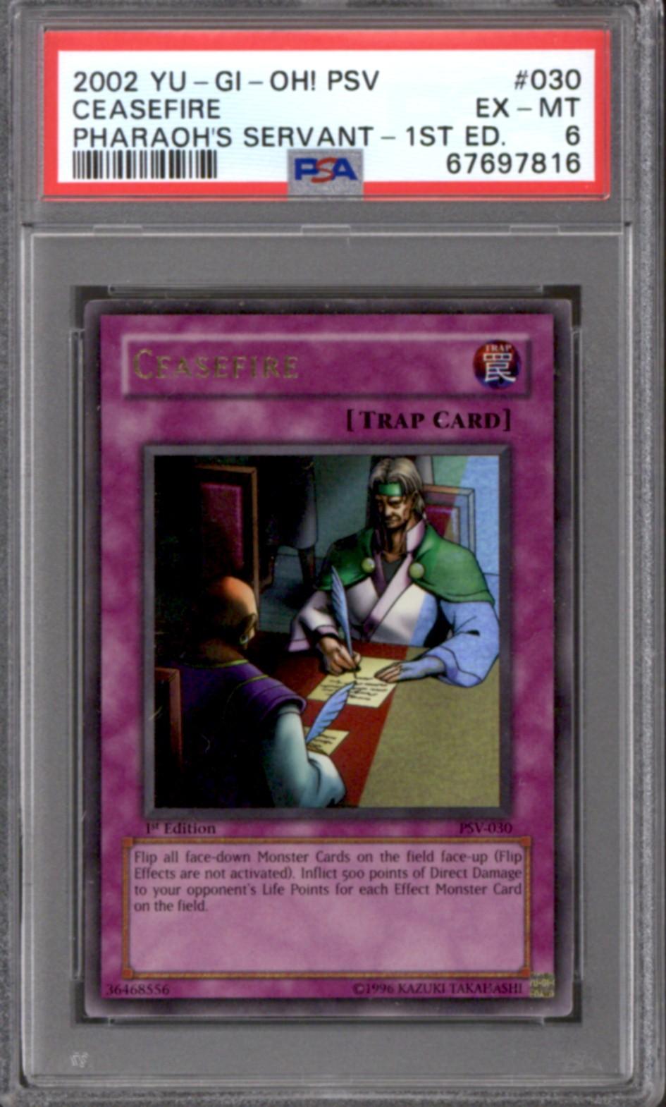 YuGiOh Pharaoh's Servant Ultra Rare Ceasefire PSV-030