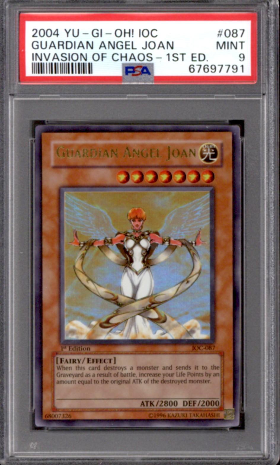 YuGiOh Invasion Of Chaos 1st Edition Guardian Angel Joan IOC087 PSA