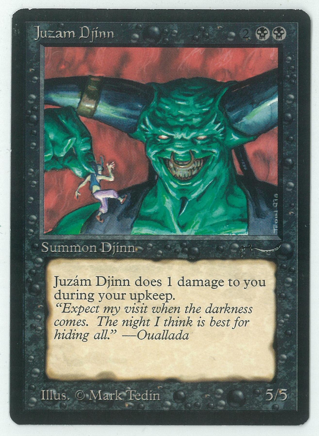 Magic the Gathering Arabian Nights Single Juzam Djinn - SLIGHT PLAY (SP ...