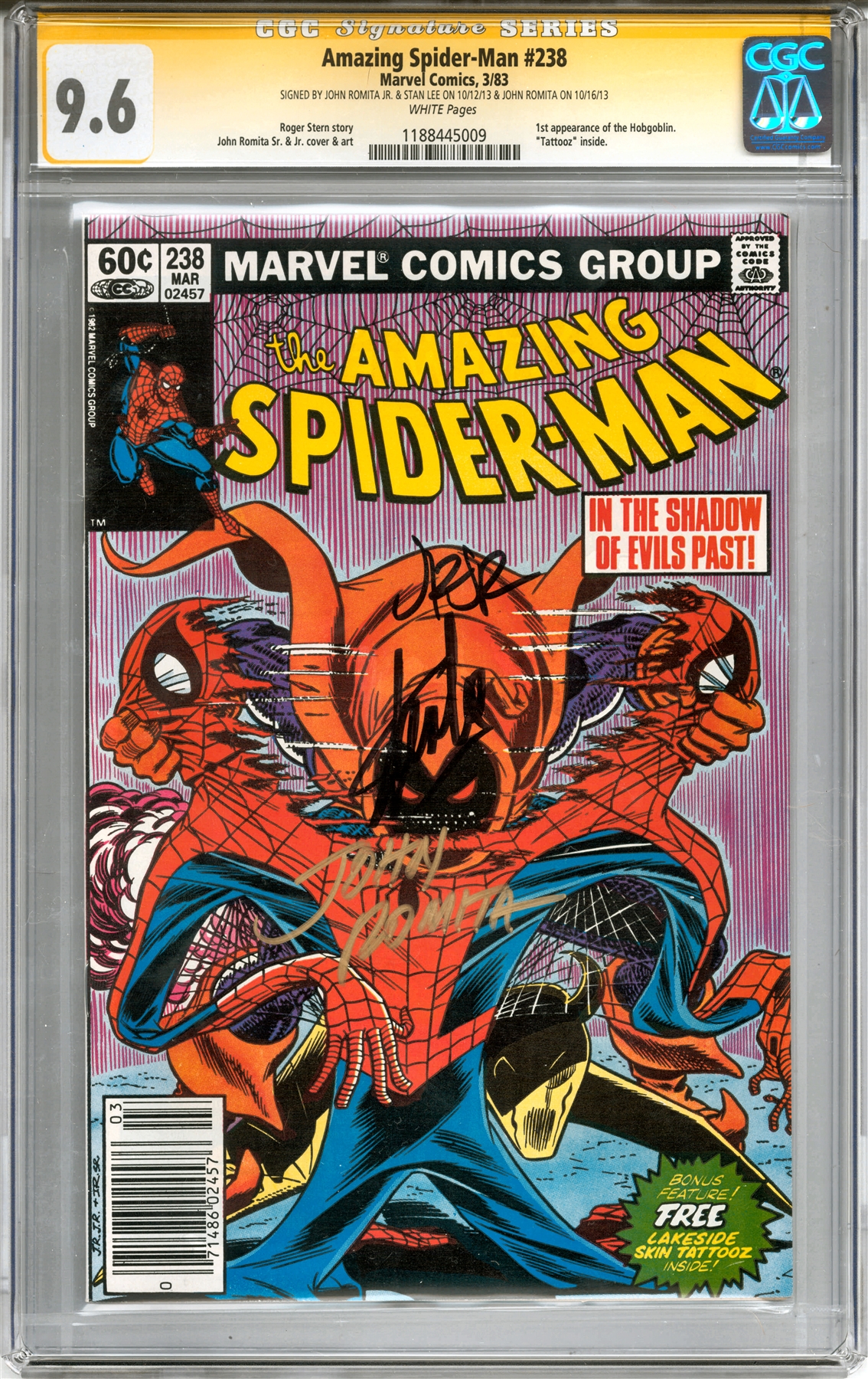 Amazing Spider-Man #238 CGC 9.6 Stan Lee & Romitas Signature Series (W ...