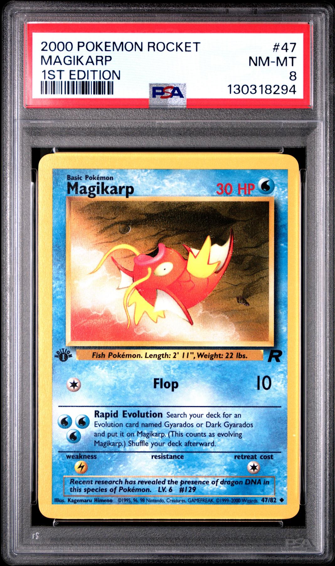 Pokemon Team Rocket 1st Edition Magikarp 47/82 PSA 8 | DA Card World