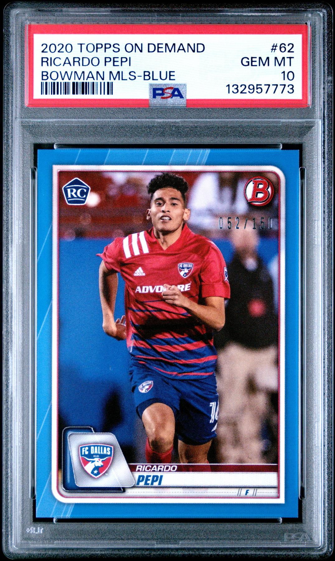 2020 Topps On Demand Ricardo Pepi Bowman MLS Rookie #62 Blue /150
