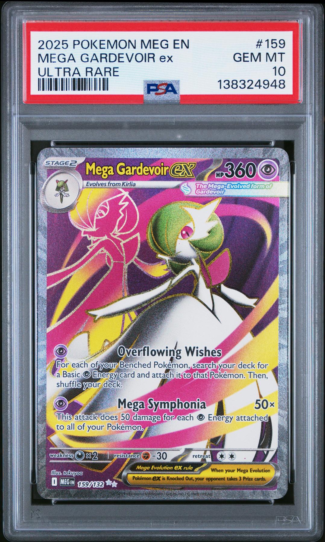 Pokemon Mega Evolution Mega Gardevoir ex 159/132 PSA 10 GEM MINT