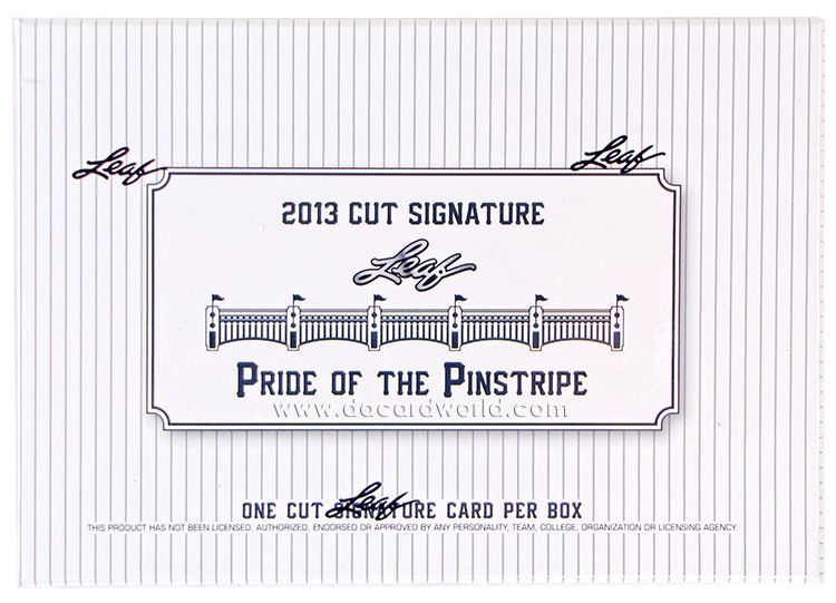 2013 Leaf Cut Signature Pride of the Pinstripe Baseball Hobby Box | DA