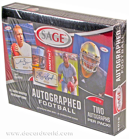 2013 Sage Autographed Football Hobby Box | DA Card World