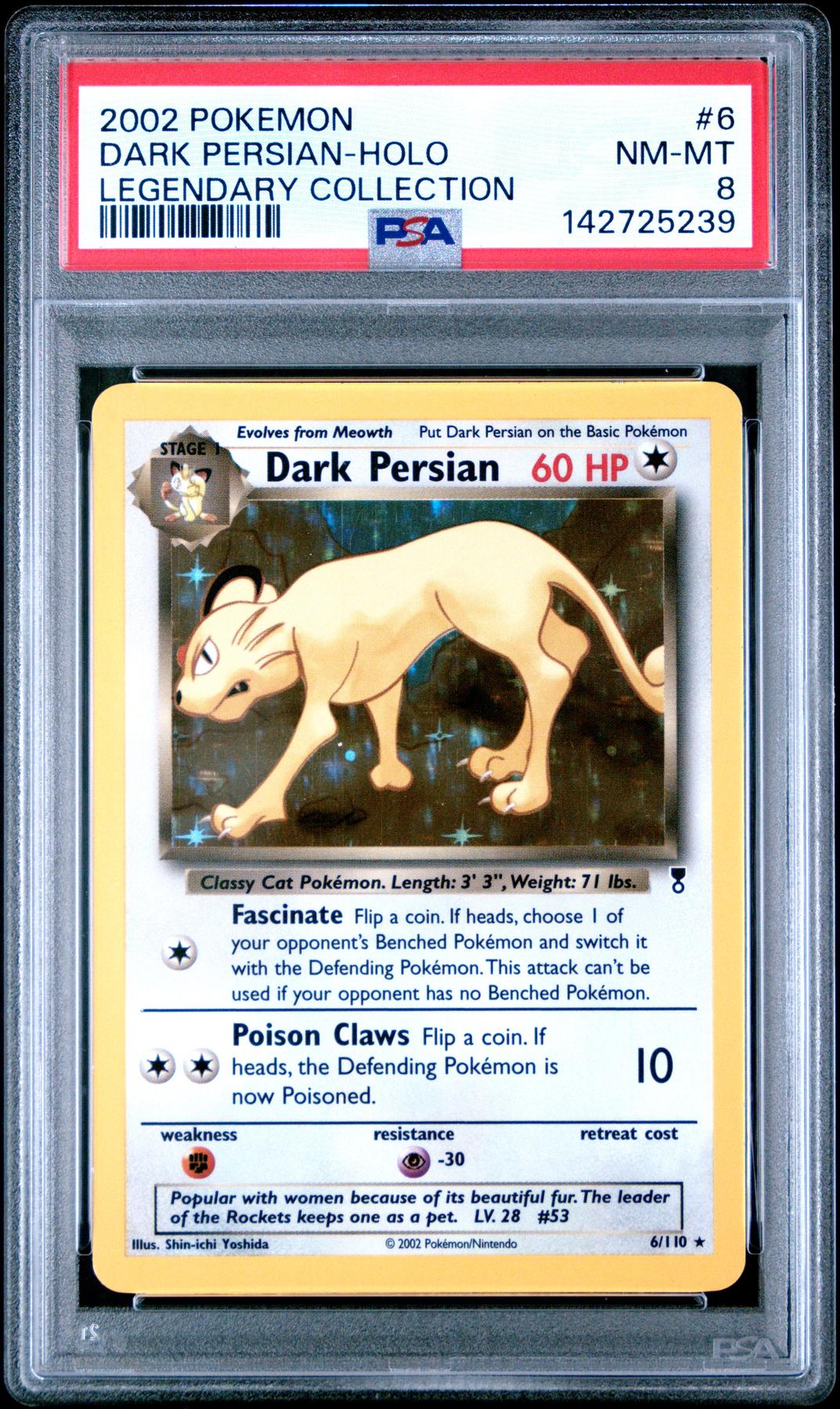Pokemon Legendary Collection Dark Persian 6/110 PSA 8 | DA Card World