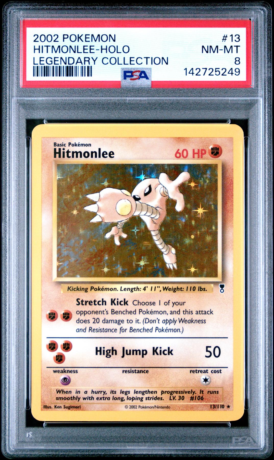 hitmonlee pokemon card Pokemon Legendary Collection Hitmonlee 13/110 PSA 8