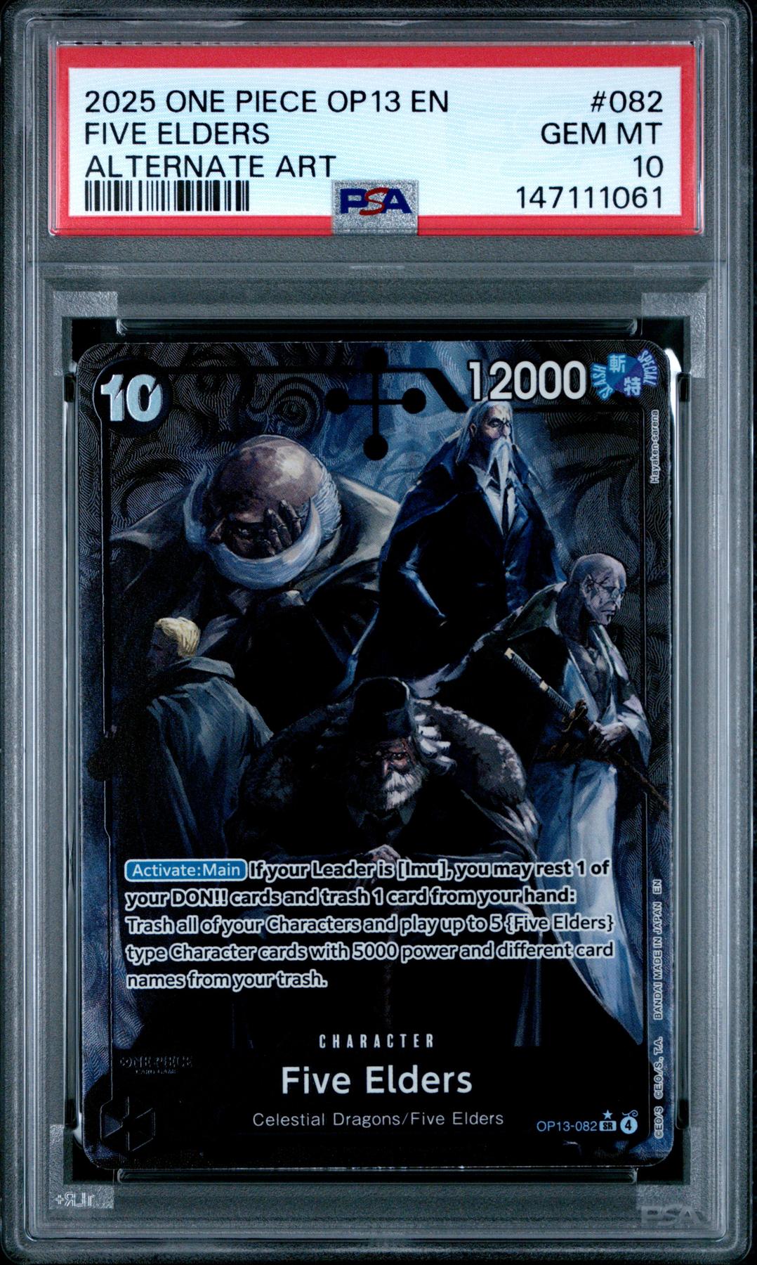 2025 One Piece Carrying on His Will Five Elders Alternate Art #082