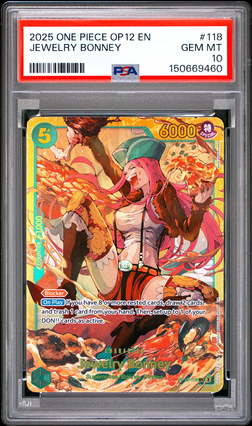2025 One Piece Legacy of the Master Jewelry Bonney #118 PSA 10