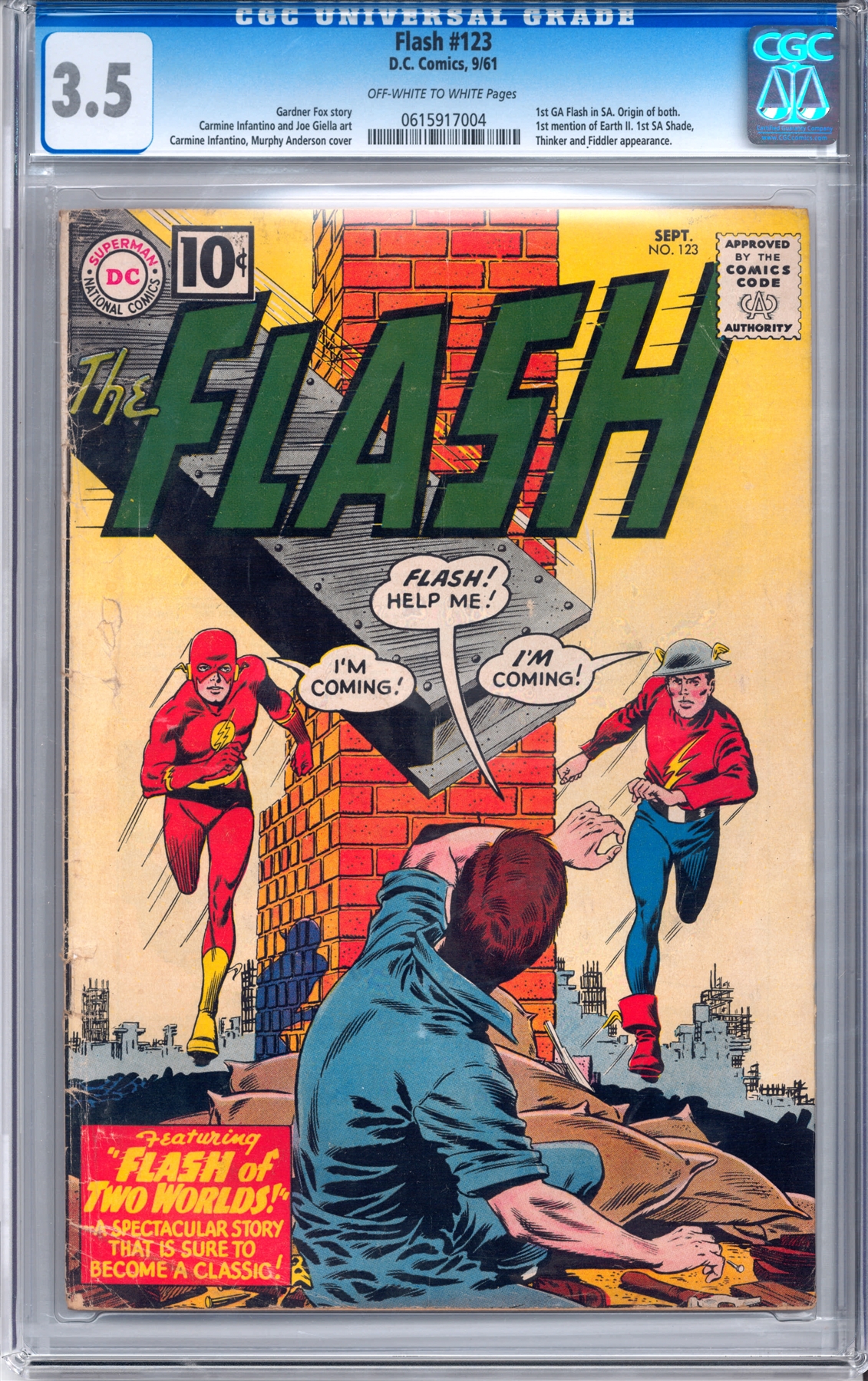 Flash #123 CGC 3.5 (OW-W) *0615917004* | DA Card World