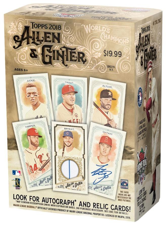 2018 Topps Allen & Ginter Baseball 8Pack Blaster Box DA Card World