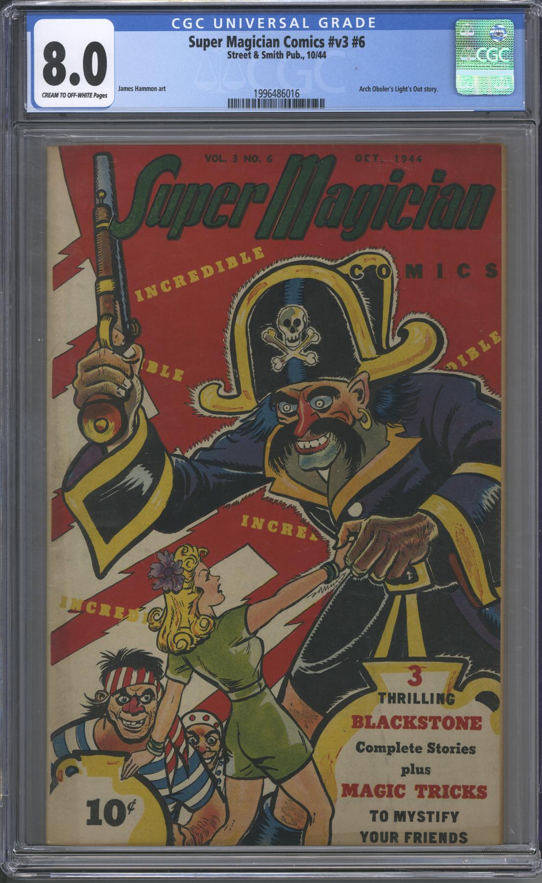 Super Magician Comics V3 6 Cgc 8 0 C Ow Da Card World