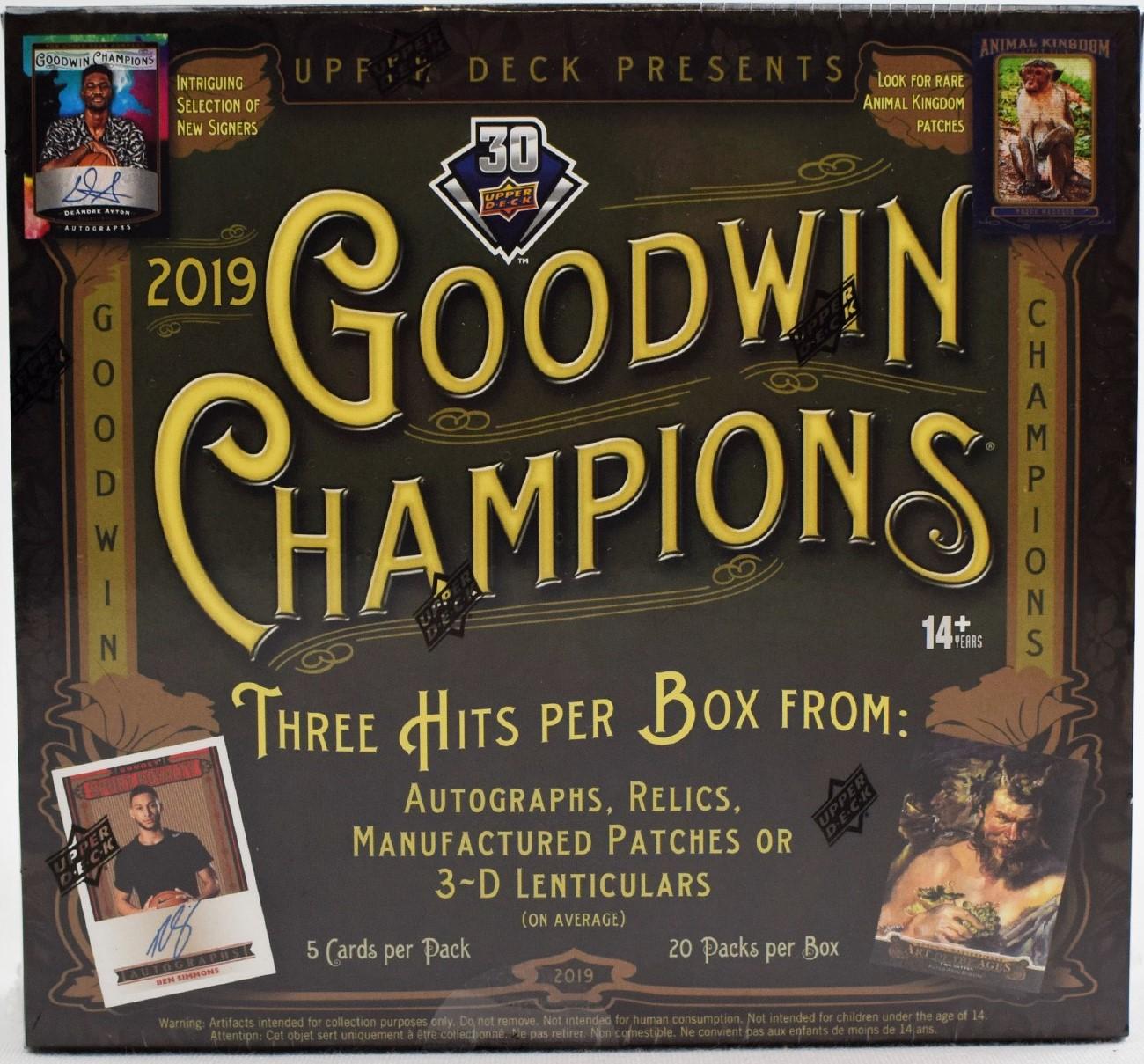 upper DECK GOODWIN CHAMPIONS 未開封ボックス smcint.com