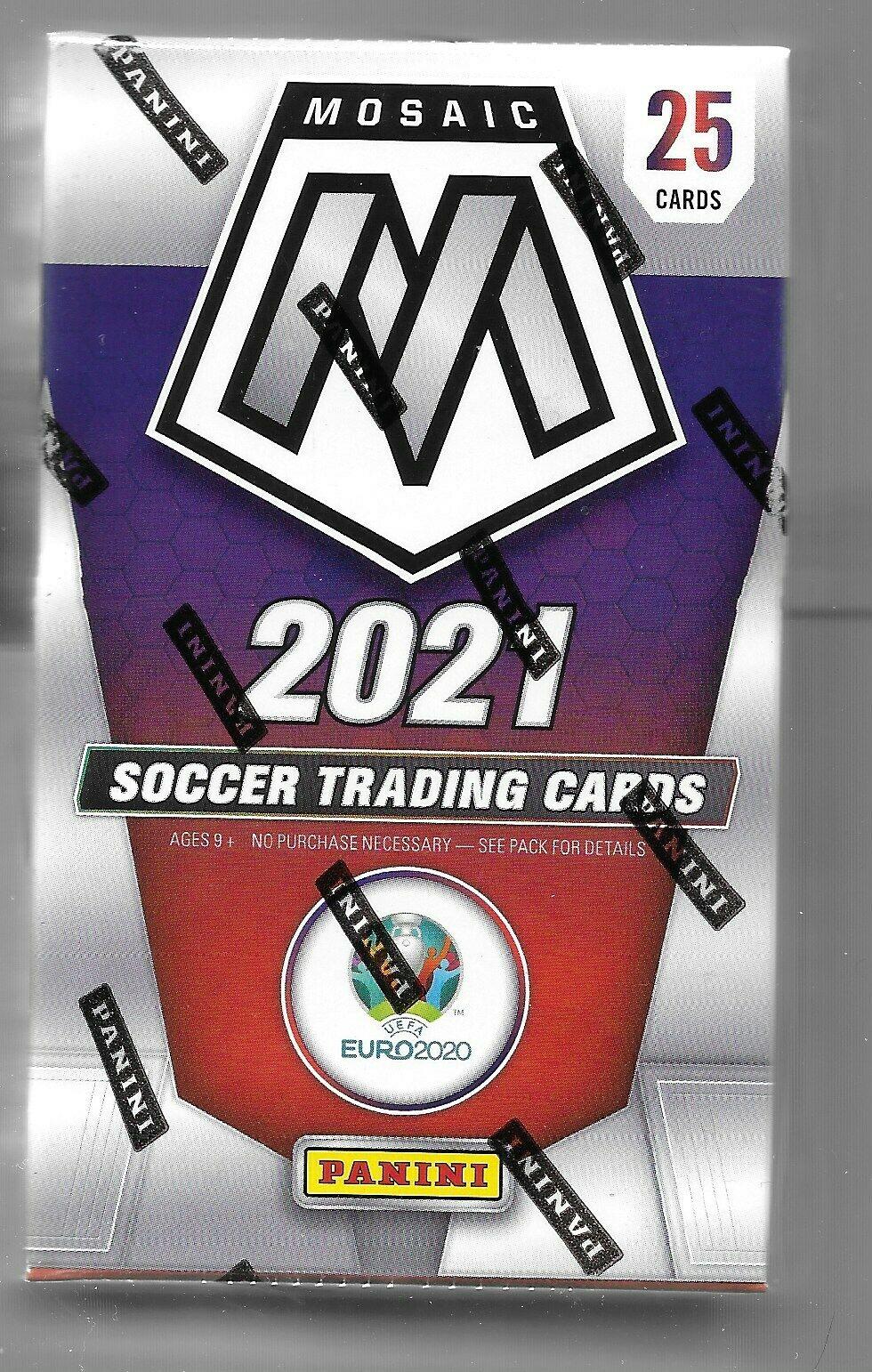 2020/21 Panini Mosaic UEFA Euro 2020 Soccer Cereal Box (Pulsar 