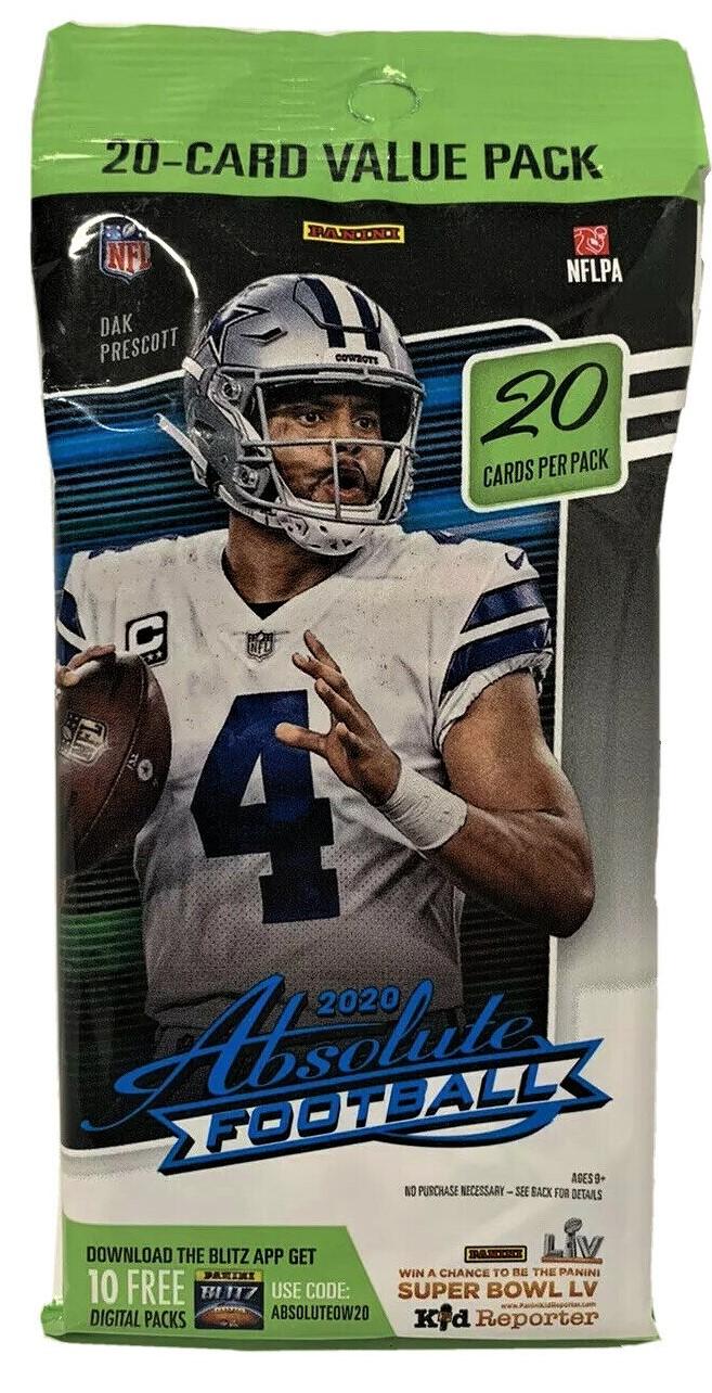 2020 Panini Absolute Football Jumbo Value Pack DA Card World 2020 Panini Absolute Football Jumbo Value Pack DA Card World