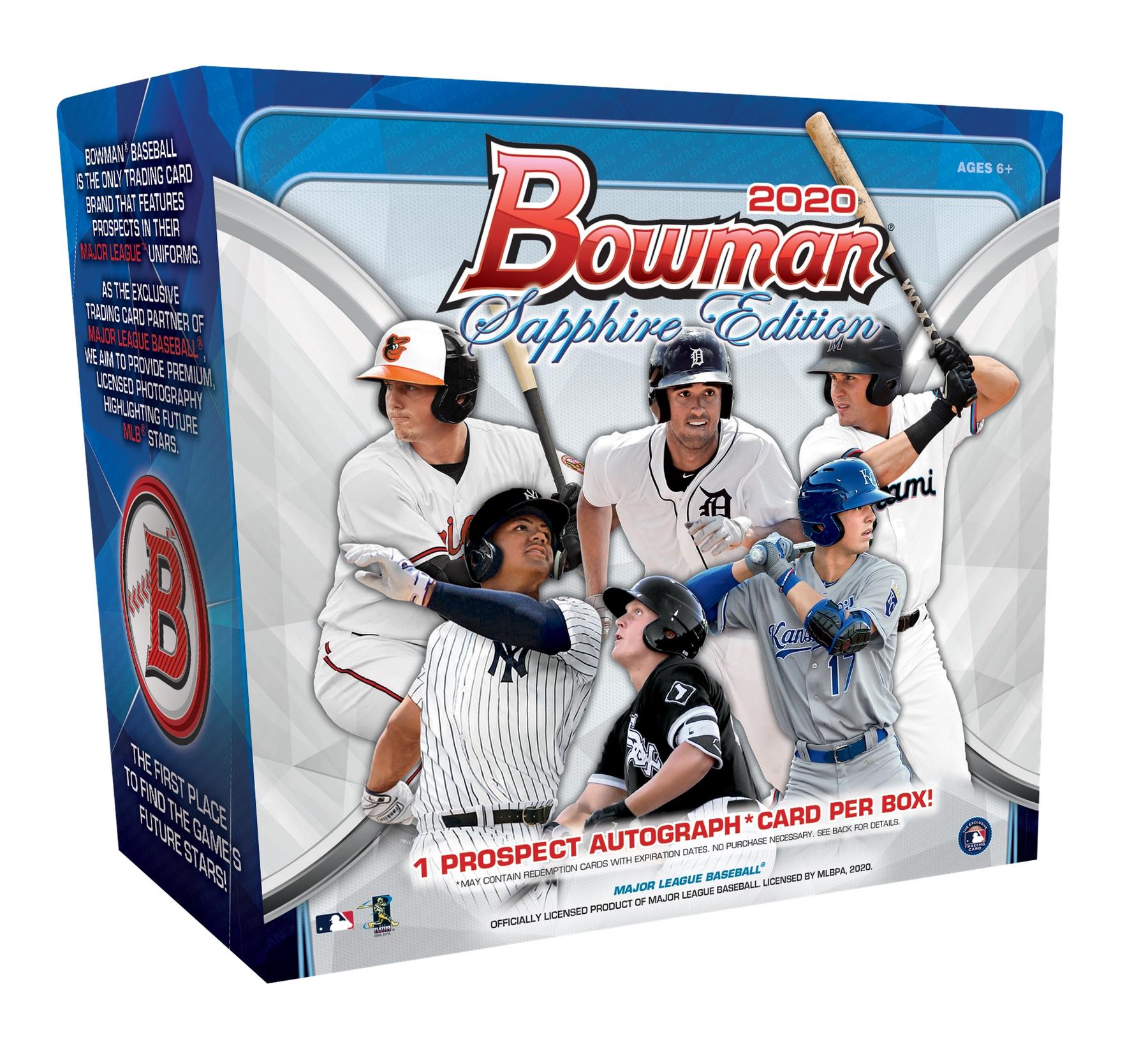 2020 Bowman Sapphire Baseball Hobby Box DA Card World