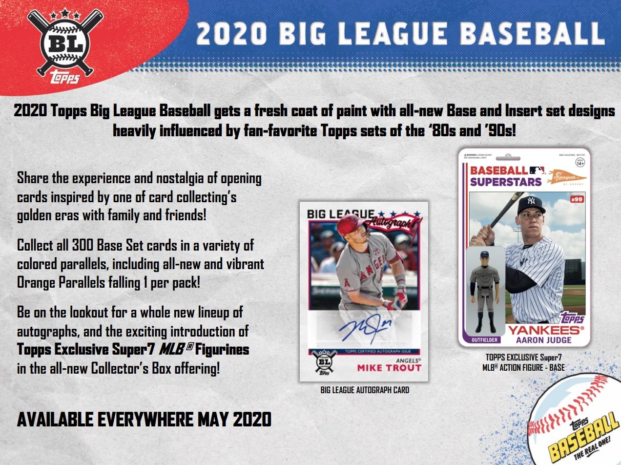 2020 Topps Big League Baseball Hobby Box (Presell) DA Card World