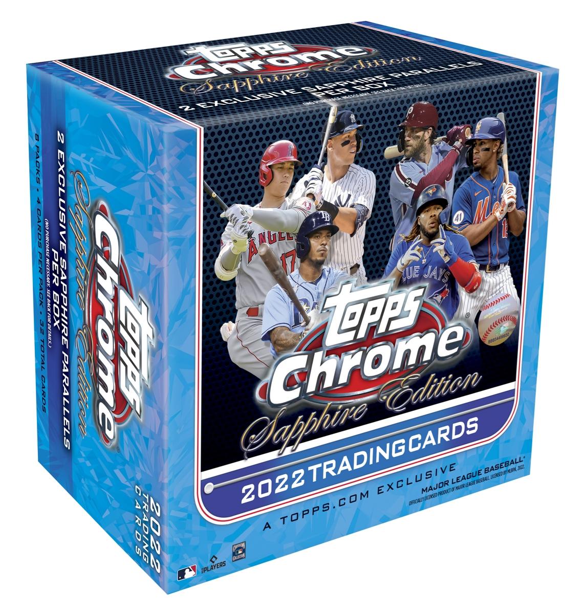 2022 Topps Chrome Sapphire Baseball Hobby Box DA Card World