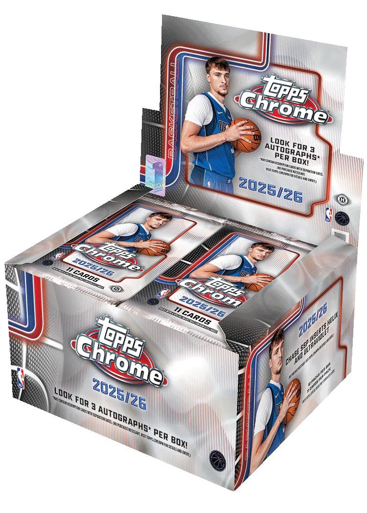 2025/26 Topps Chrome Basketball First Day Issue Hobby Jumbo 8-Box