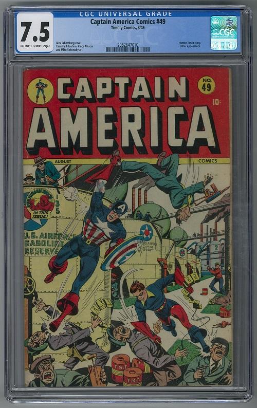 Captain America Comics 49 Cgc 7 5 Ow W 2062647010 Da Card World