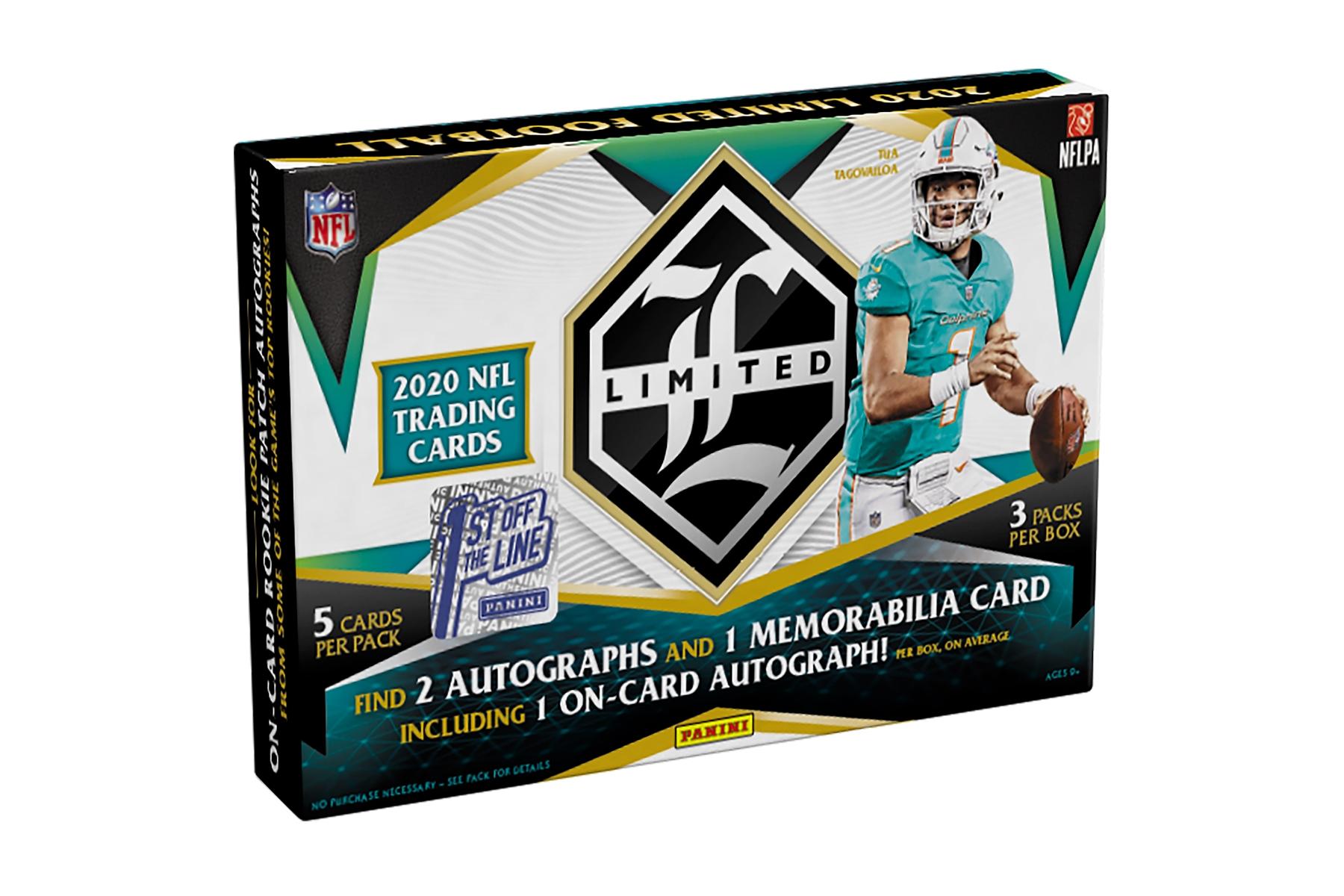 2020 Panini Limited Football 1st Off The Line FOTL Hobby Box DA Card