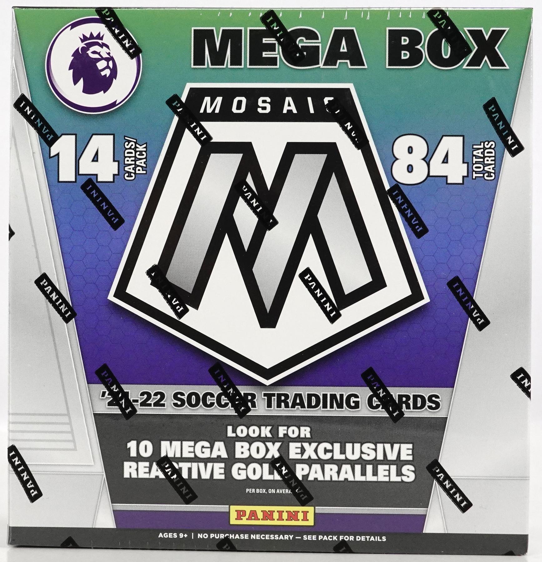 2021/22 Panini Mosaic Premier League EPL Soccer Mega Box (Reactive Gold  Parallels!)