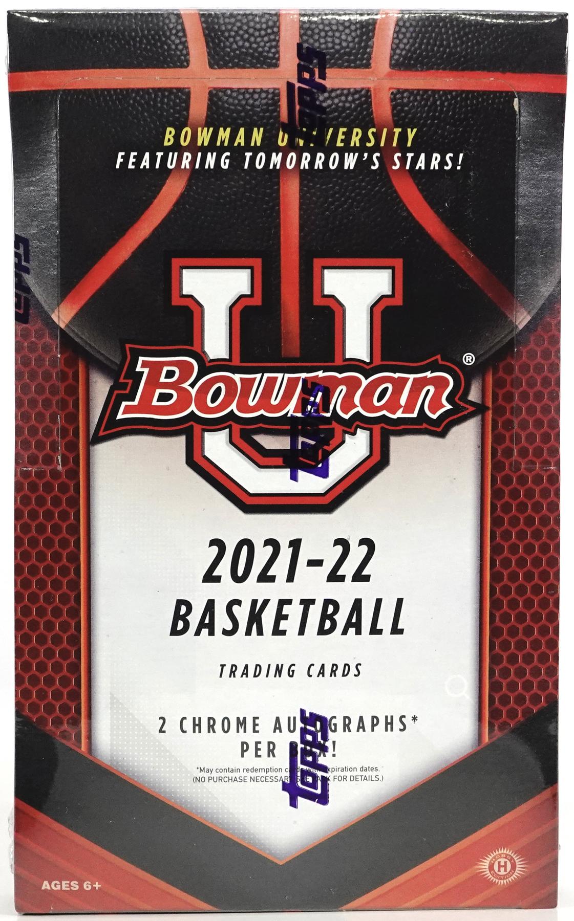 2021/22 Bowman University Basketball Hobby Box DA Card World