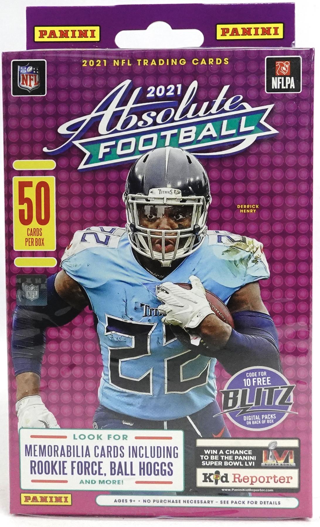 2021 Panini Absolute Football Hanger Box Blue Parallels DA Card World