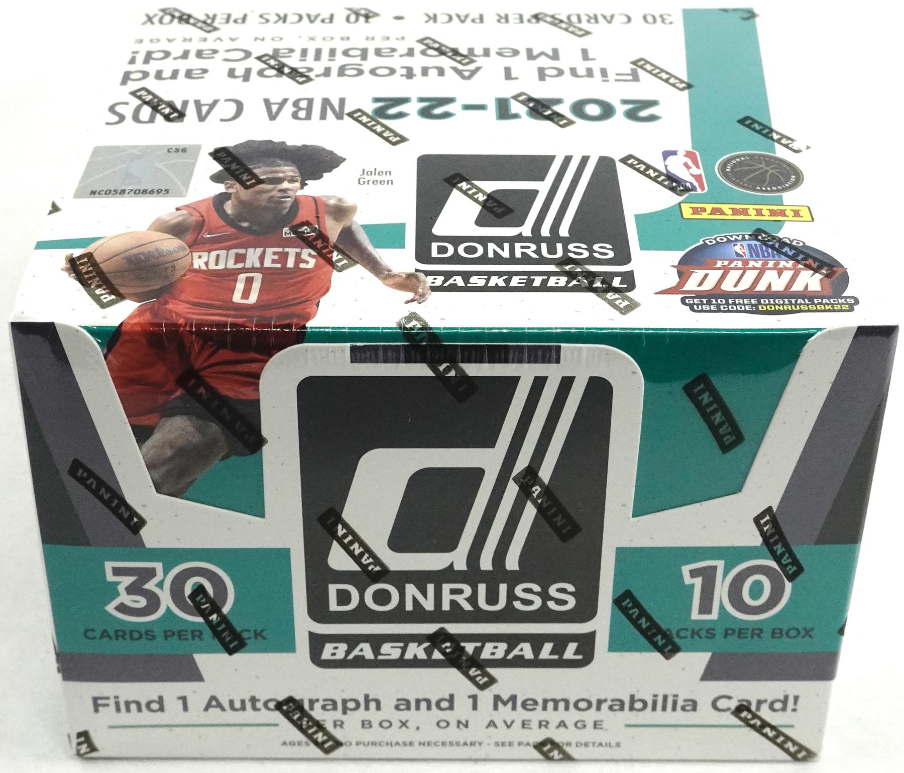 2021/22 Panini Donruss Basketball Hobby Box DA Card World