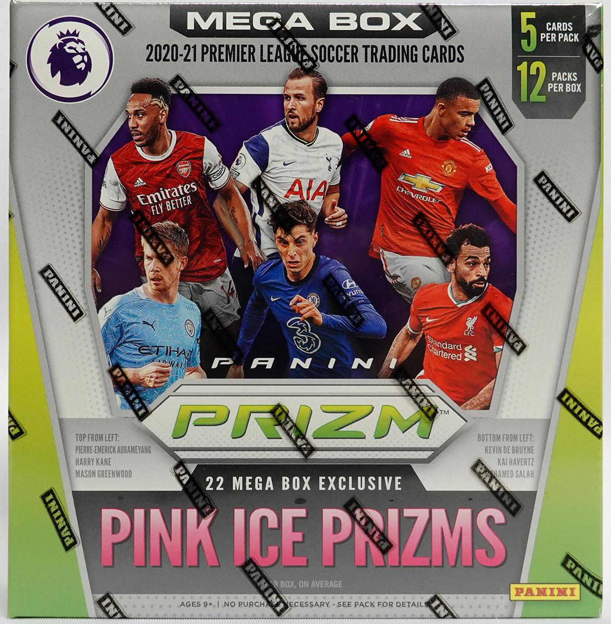 2020/21 Panini Prizm Premier League EPL Soccer Mega Box (Pink Ice