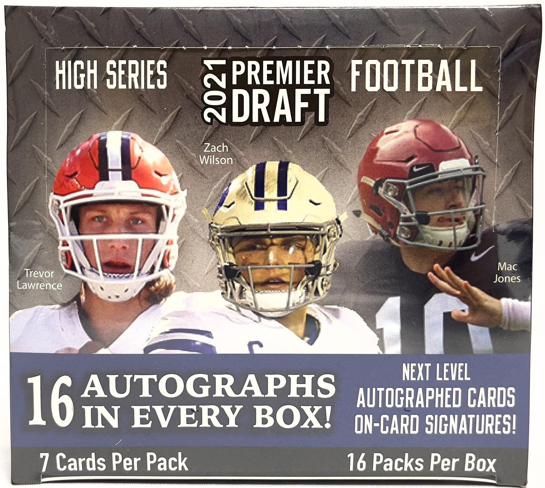 2021 Sage Hit Premier Draft High Series Football Checklist, Boxes