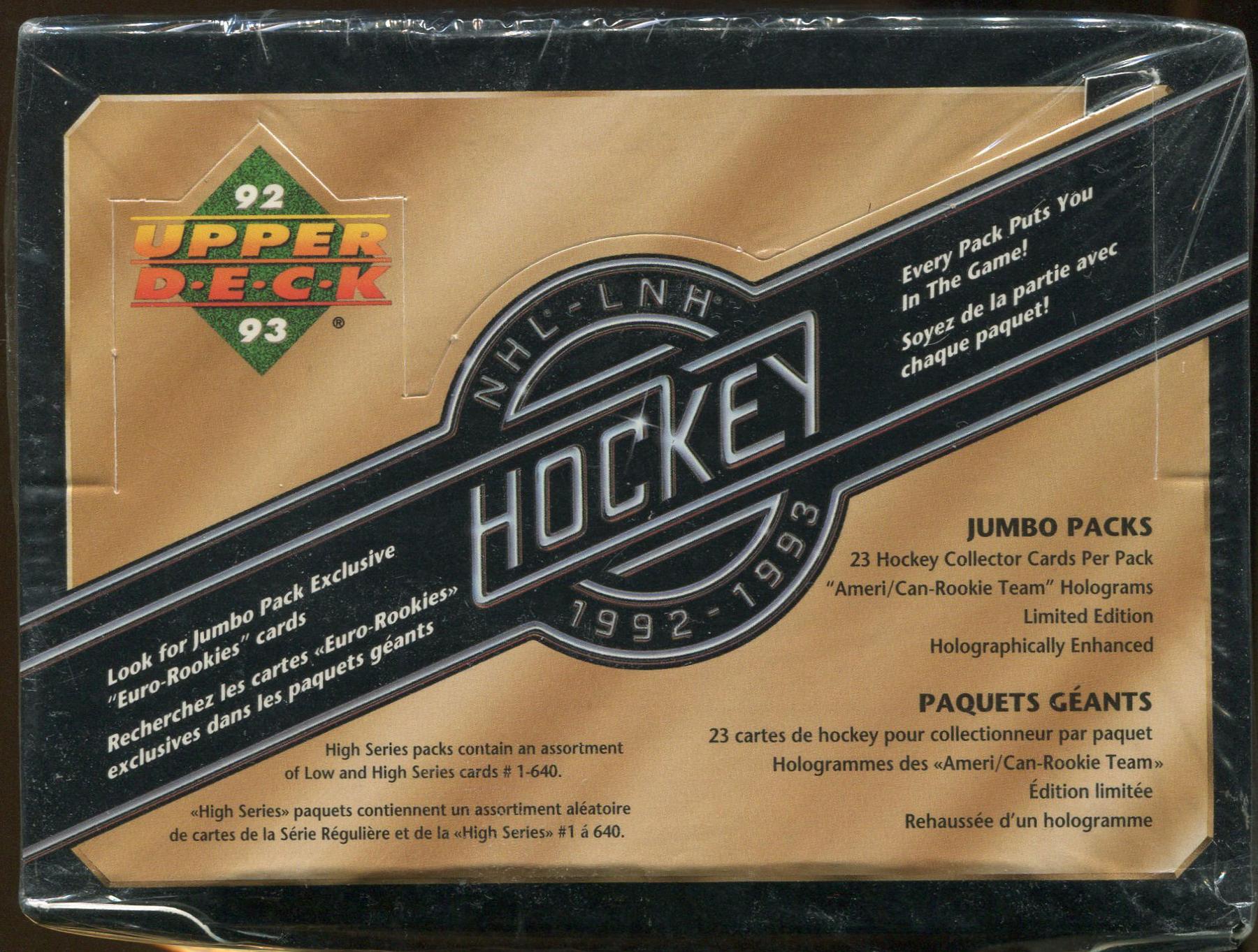 1992/93 Upper Deck Series 2 Hockey Jumbo Box | DA Card World