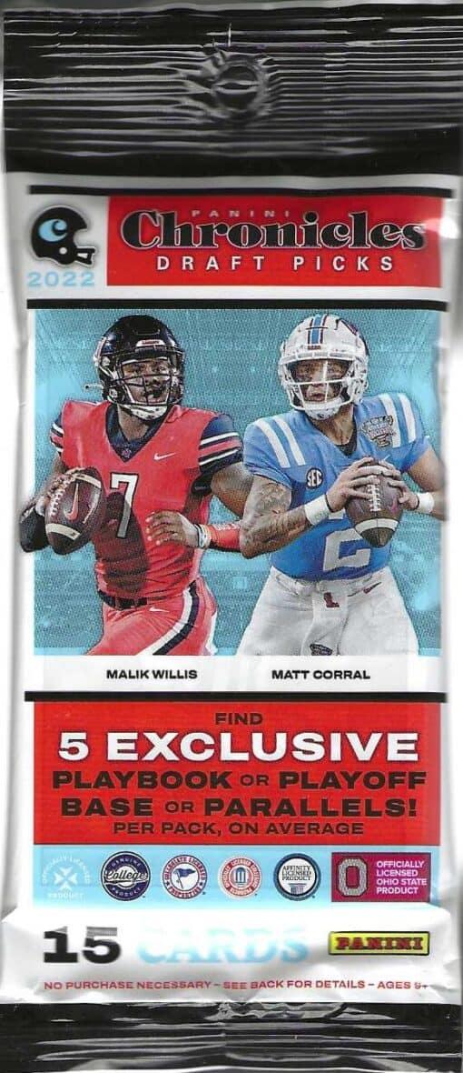 2022 Panini NFL Chronicles Draft Picks Football Trading Card Blaster Box