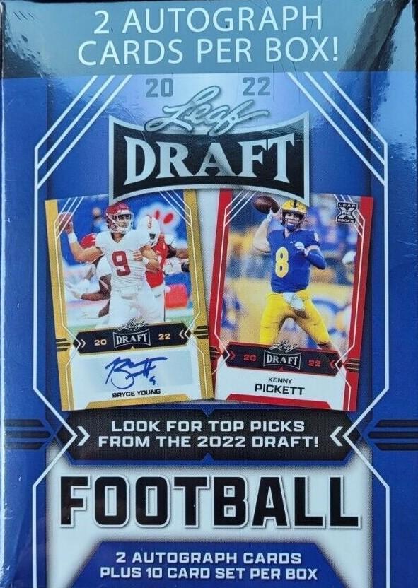 2022 Leaf Draft Football Retail Blaster Box DA Card World