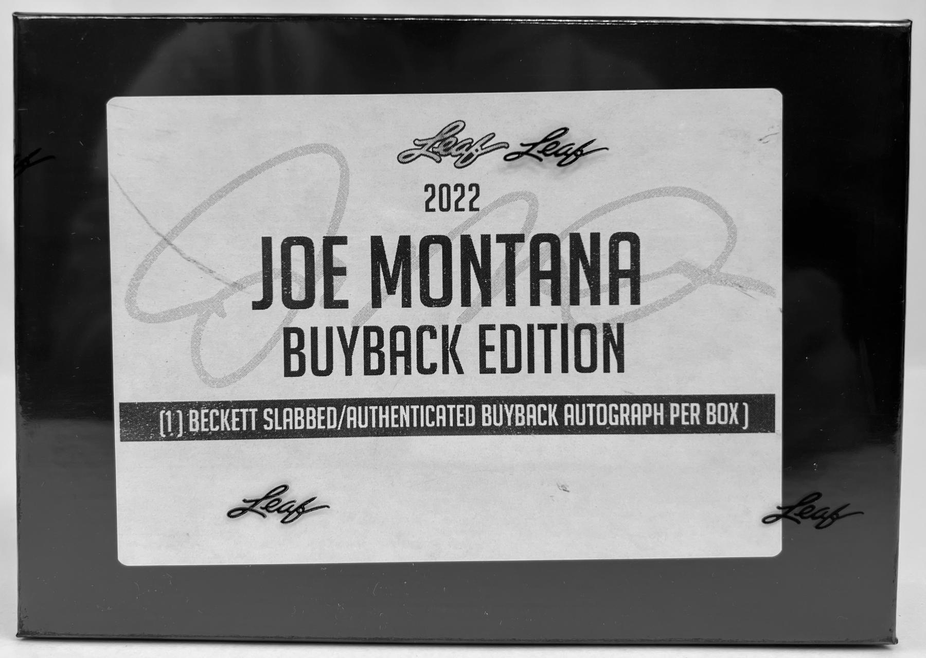 Joe Montana 2022 Leaf Pro Set Metal Black and White Prismatic