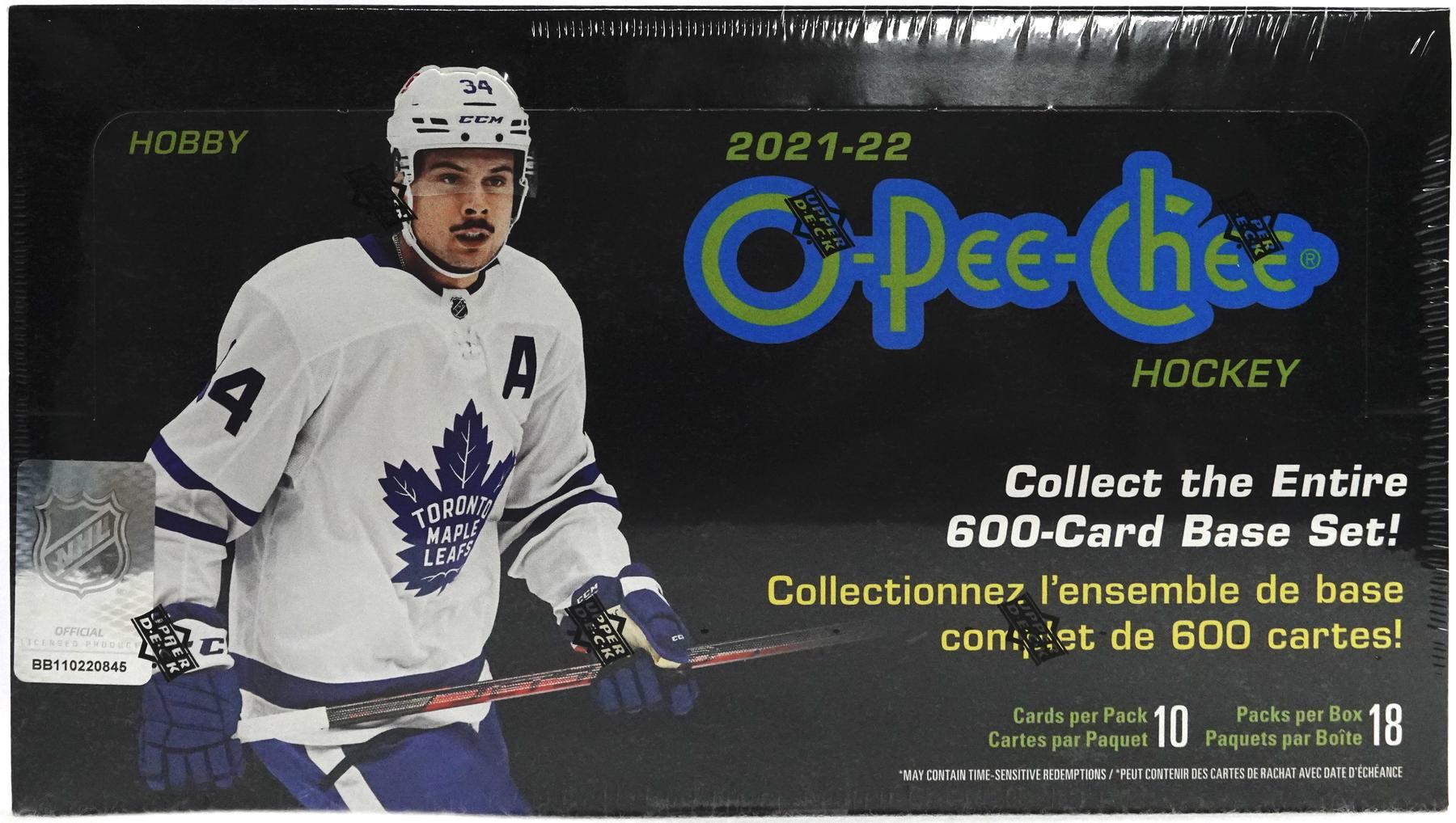 2021 22 Upper Deck O Pee Chee Hockey Hobby Box Da Card World