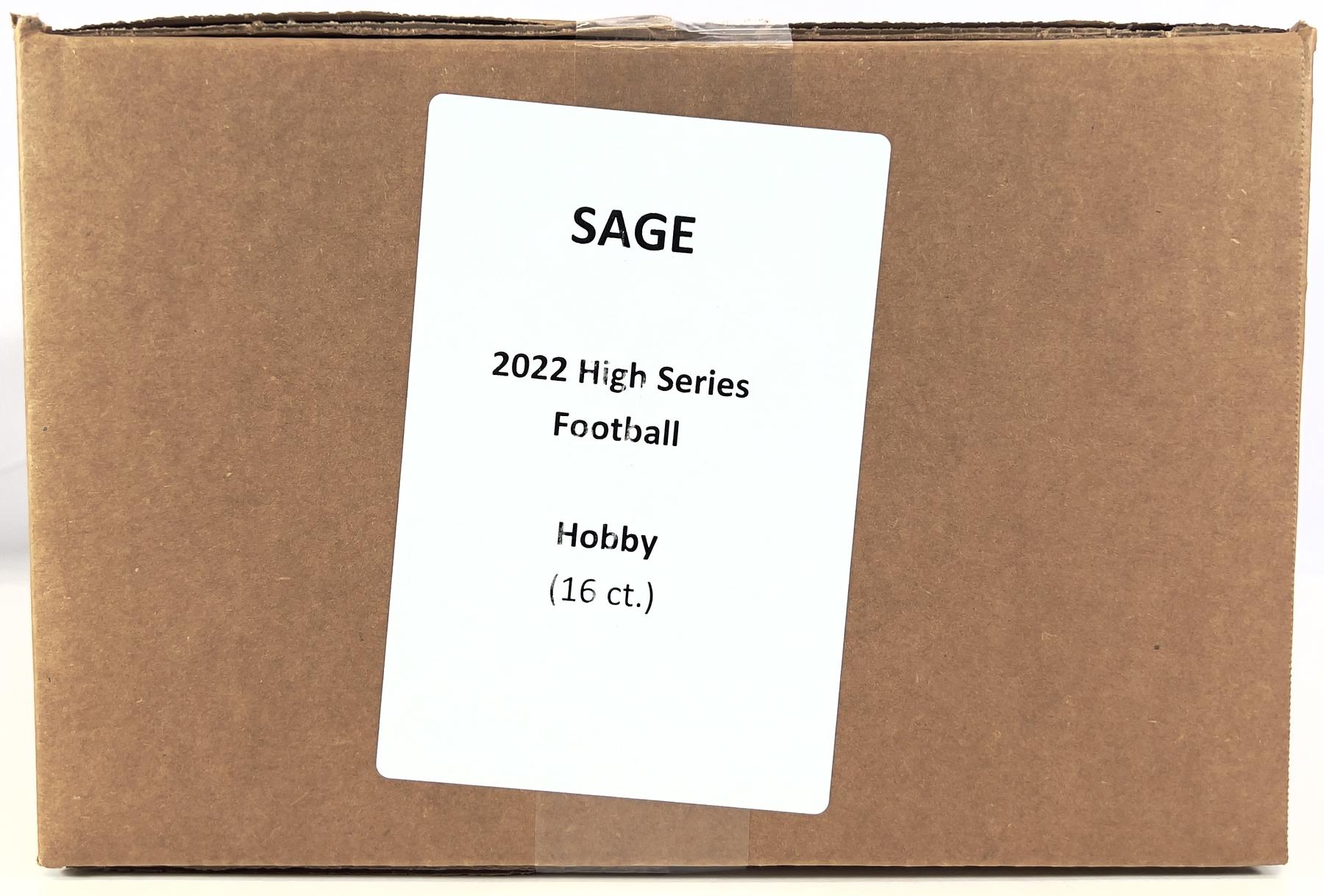 2022 Sage High Series Football Hobby 16Box Case DA Card World