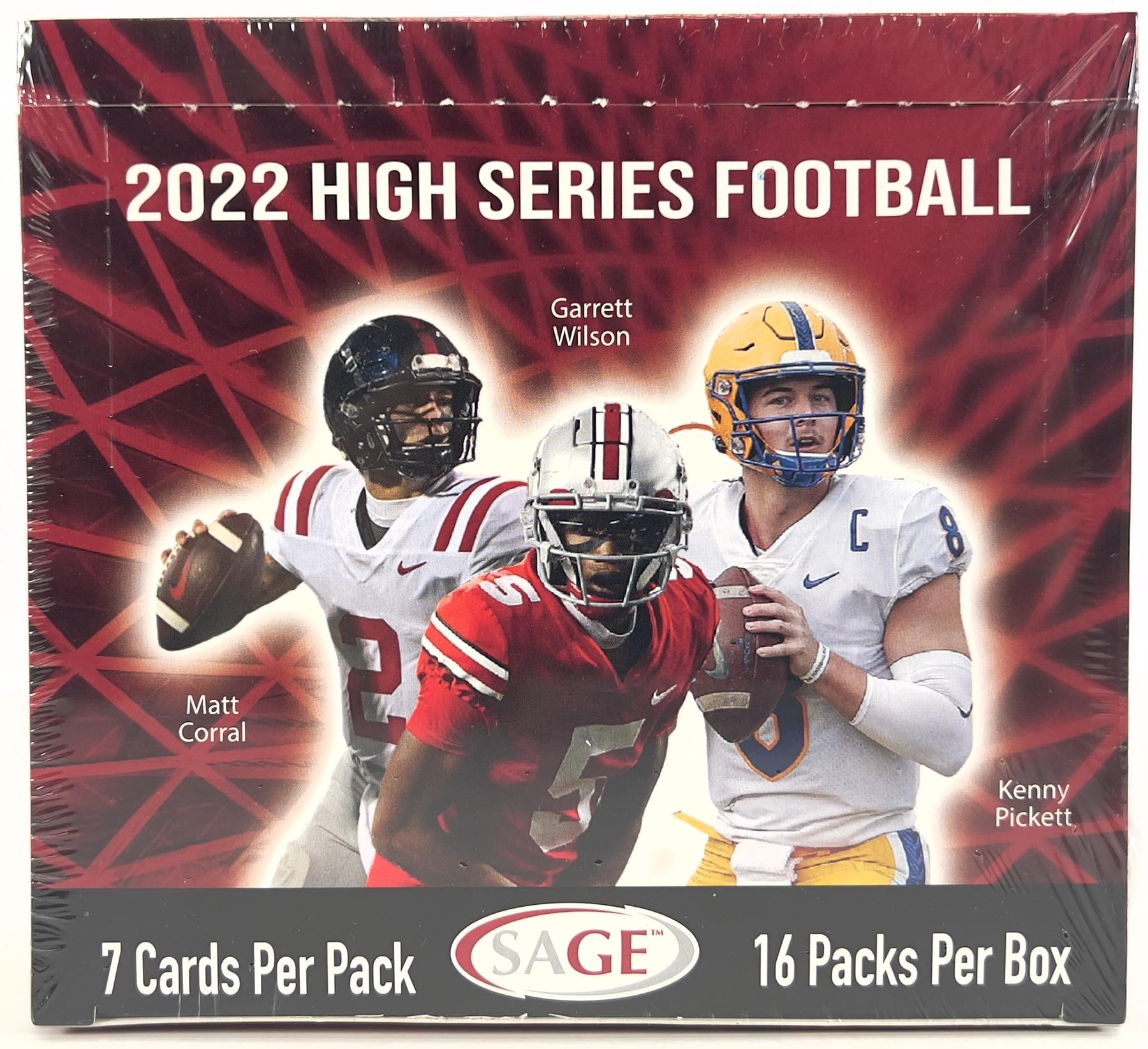 2022 Sage High Series Football Hobby Box DA Card World