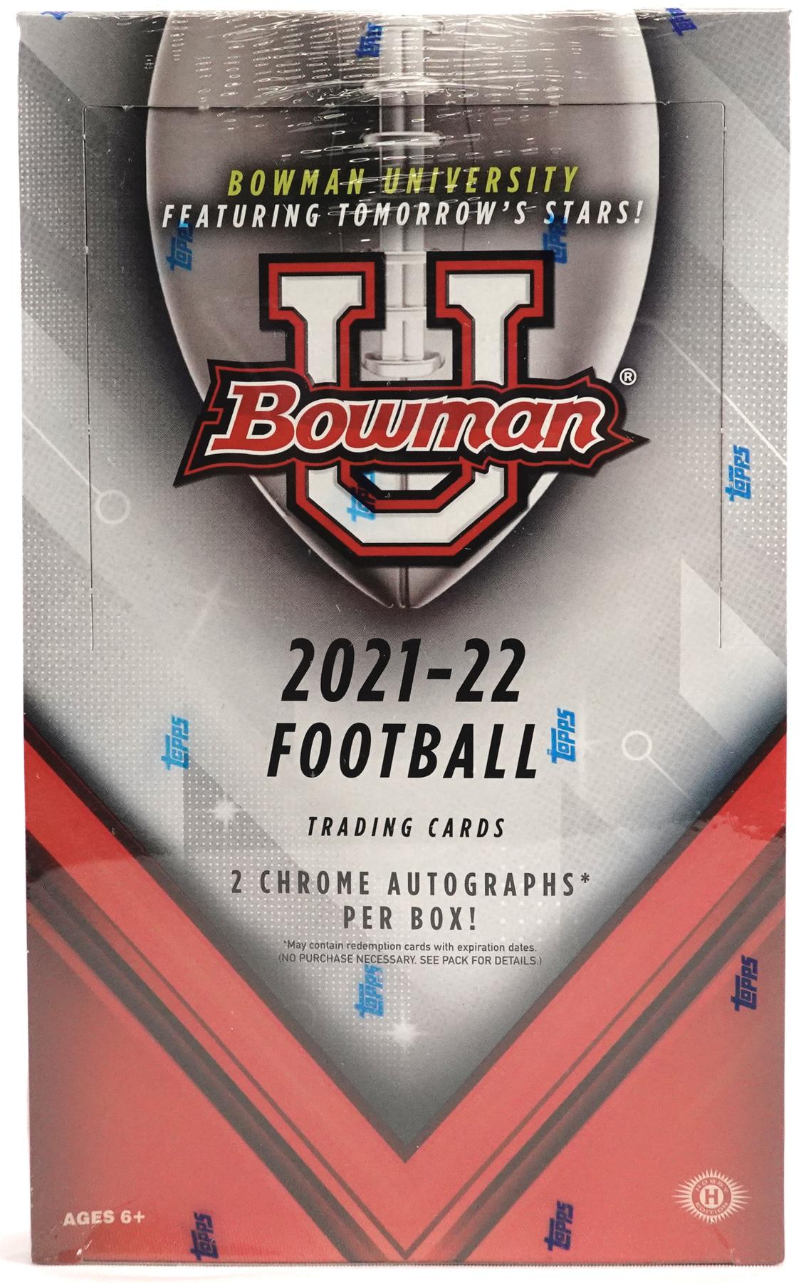 2022 Bowman University Football Hobby Box DA Card World