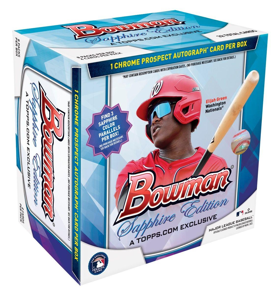 2023 Bowman Baseball Sapphire Edition Hobby Box DA Card World