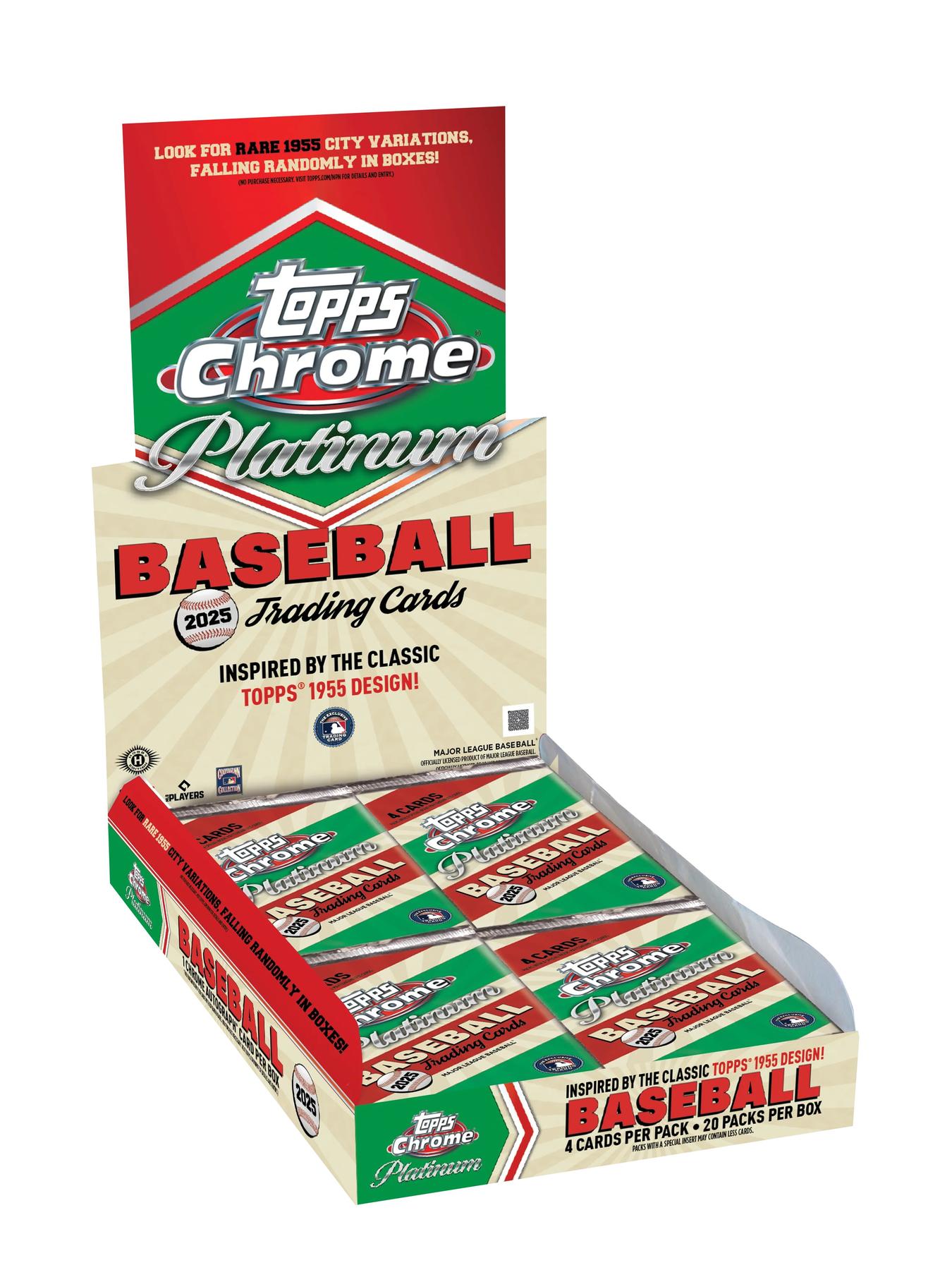サンダースペリー ハーブ カルム パック 2箱20回分 2025 Topps Chrome Platinum '55 Baseball Hobby 12-Box Case (Presell