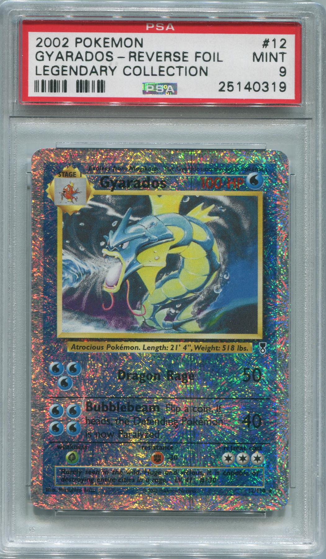 Pokemon Legendary Collection Single Gyarados 12/110 REVERSE HOLO - PSA ...