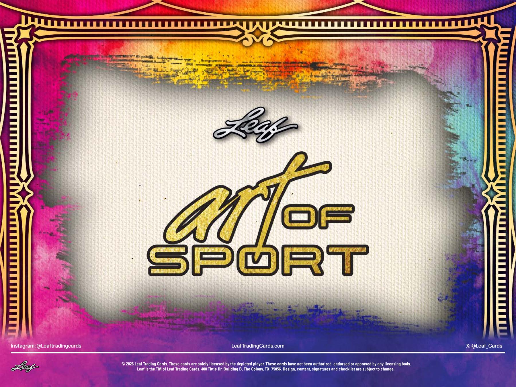 2026 Leaf Art of Sport Hobby Box (Presell) | DA Card World