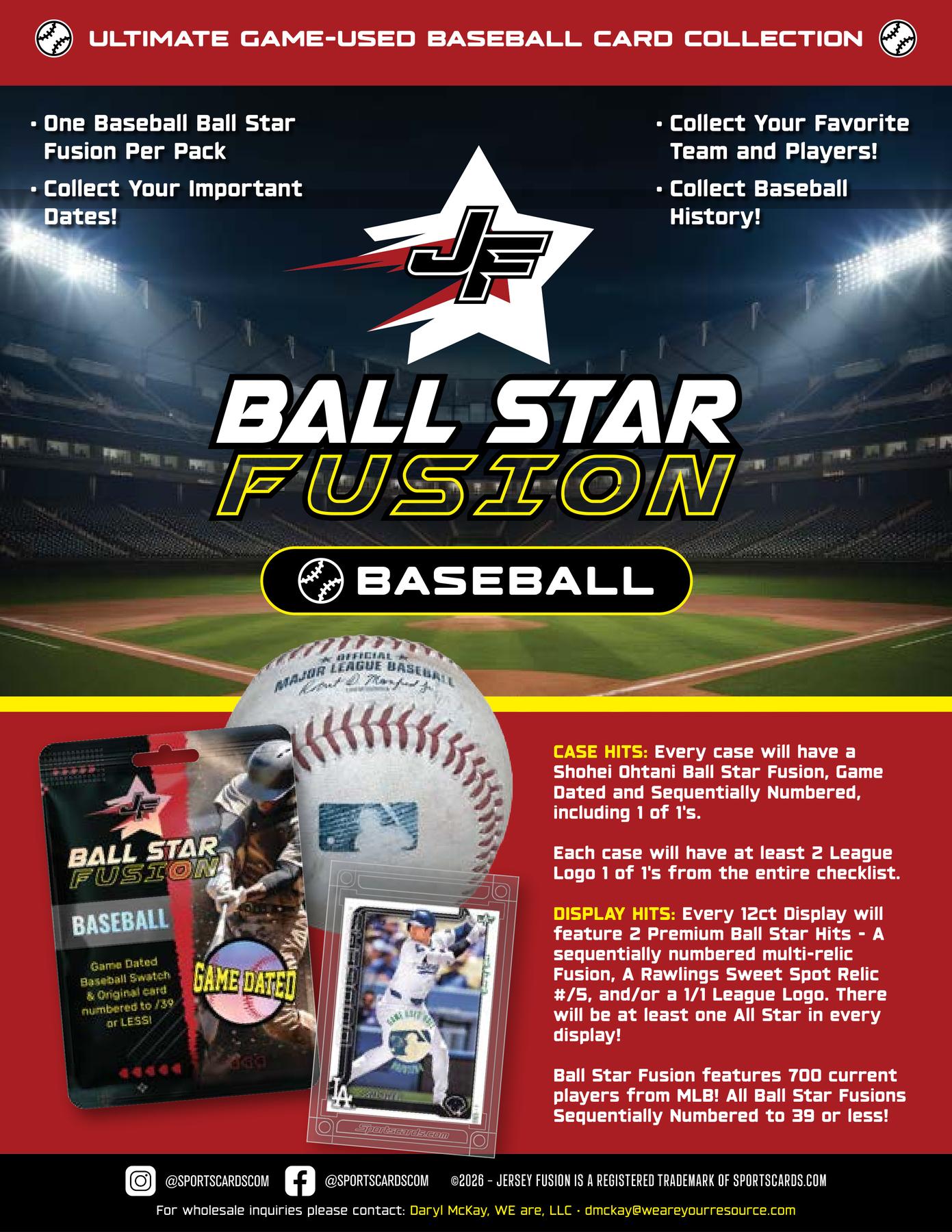2026 Jersey Fusion Ball Star Baseball Hobby Box (Presell) | DA
