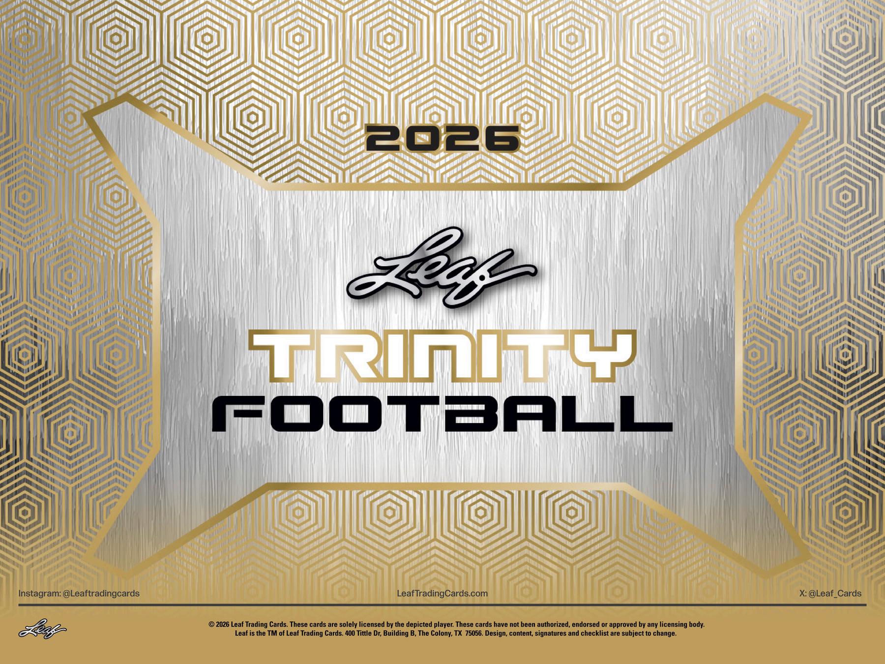2026 Leaf Trinity Football Hobby Jumbo Box (Presell) | DA Card World