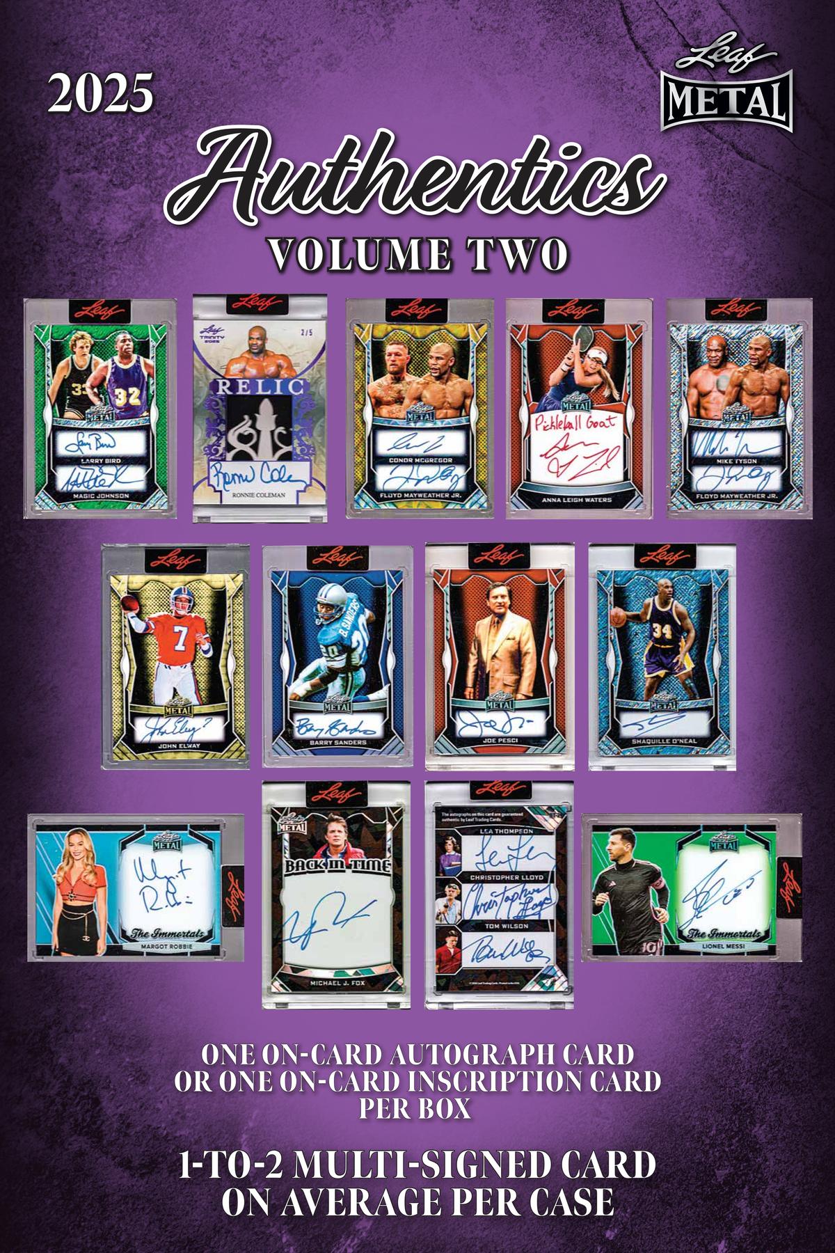 2025 Leaf Metal Authentics Volume 2 Hobby 10-Box Case (Presell