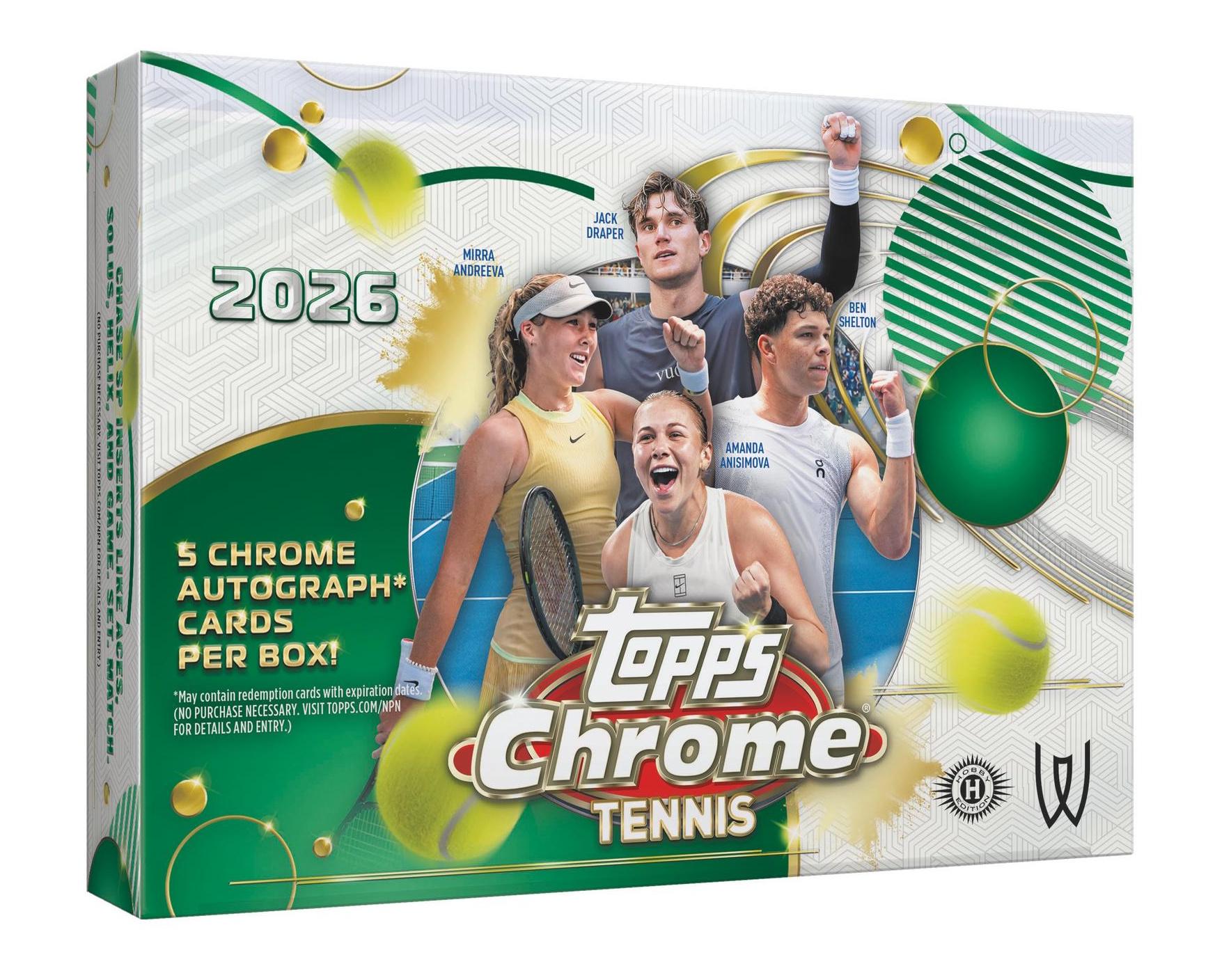 トップスTopps Chrome 2026レデンプションカード 2026 Topps Chrome Tennis Delight Box (Presell) | DA Card World