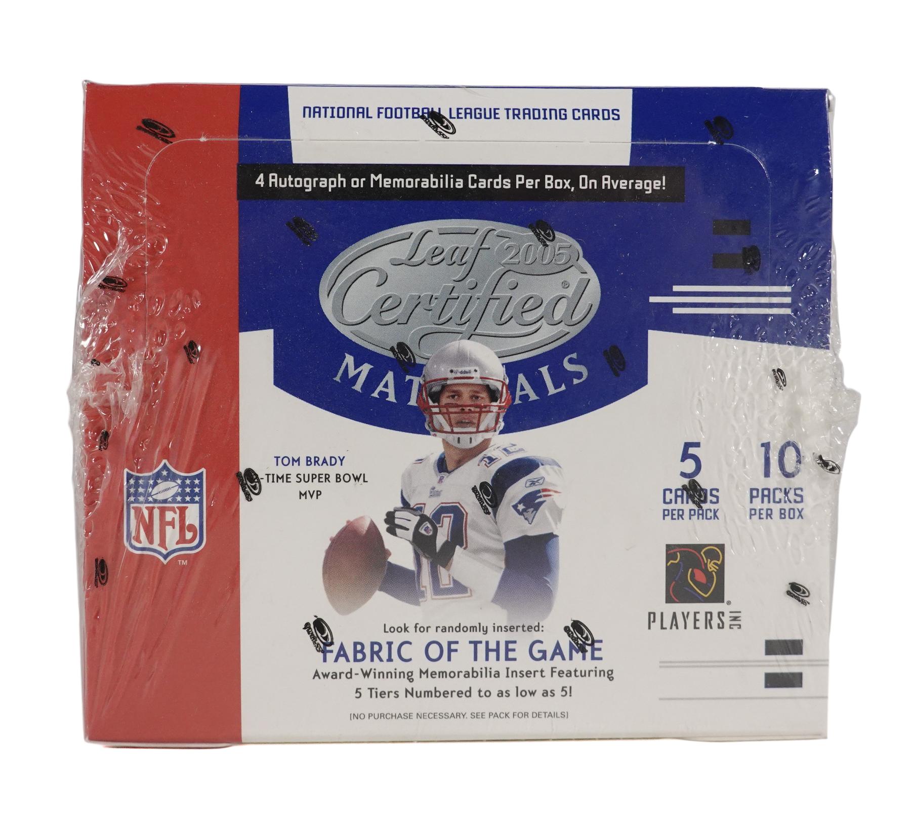 2005 Leaf Certified Materials Football Hobby Box DA Card World